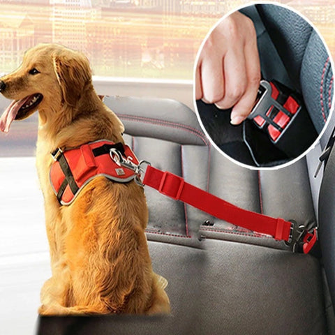 Adjustable Pet Cat Dog Car Seat Belt Pet Seat Vehicle Dog Harness Lead Clip Clip Safety Lever Dog Collars Dogs Accessoires Pets Products